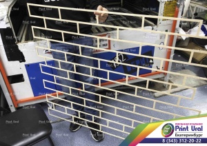 Трафарет под кирпичную кладку, соты (Строительный трафарет)