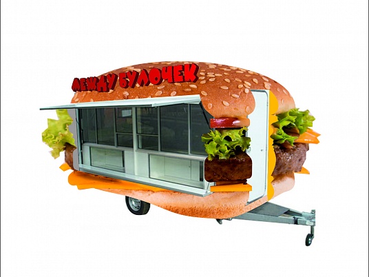 Объемное брендирование прицепа Купава